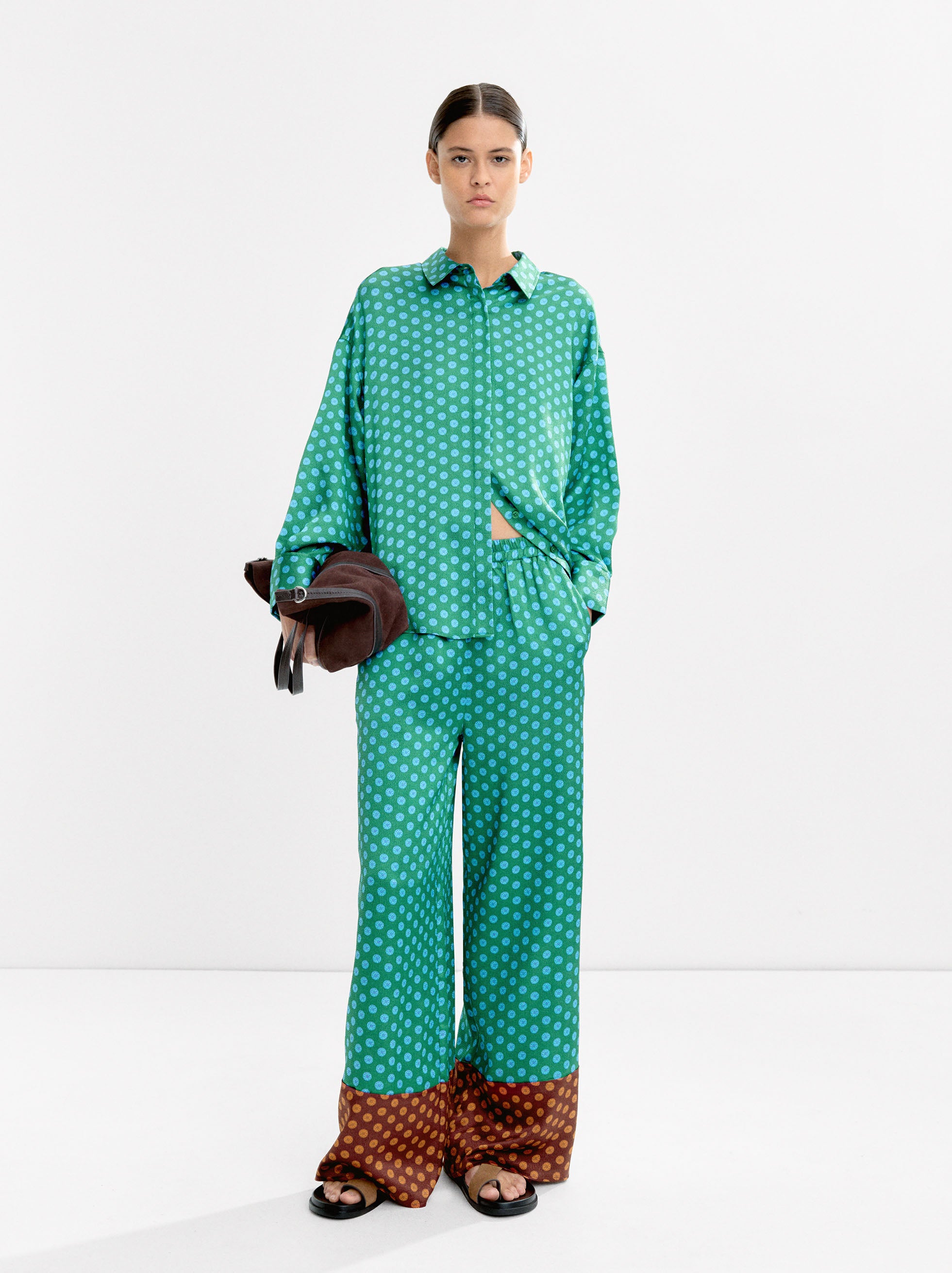 Pantalón Estampado Satinado