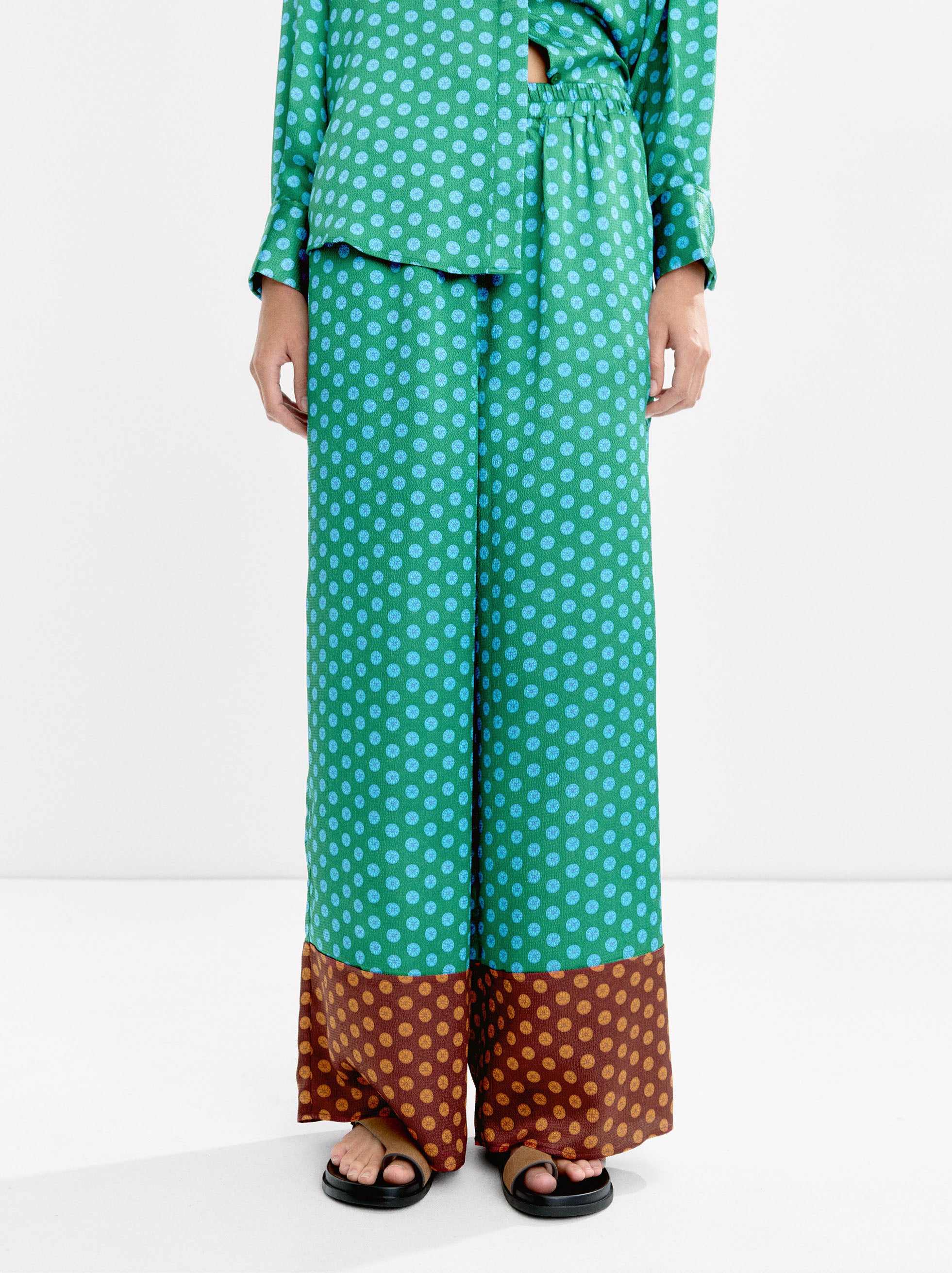 Pantalón Estampado Satinado