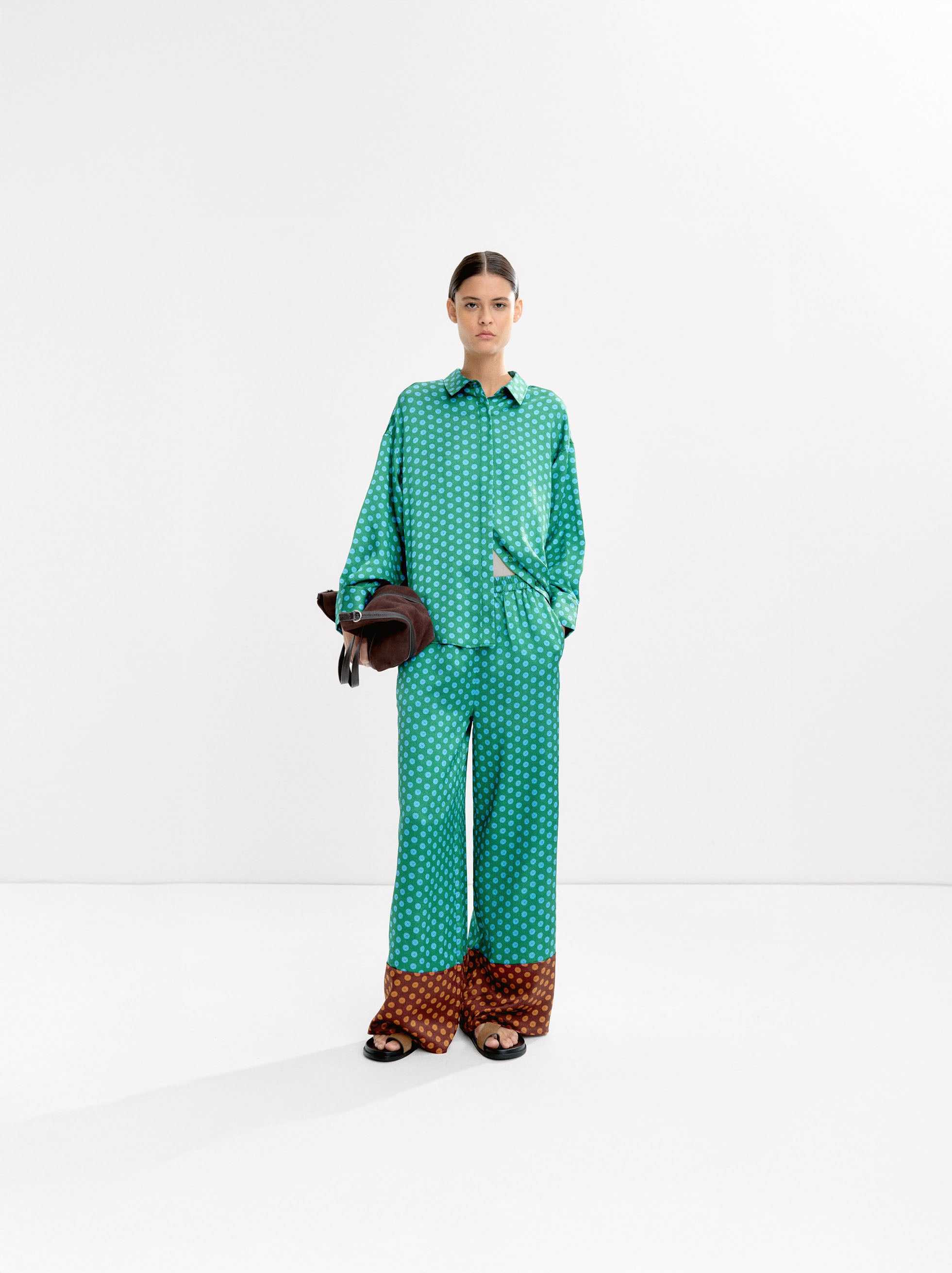 Pantalón Estampado Satinado