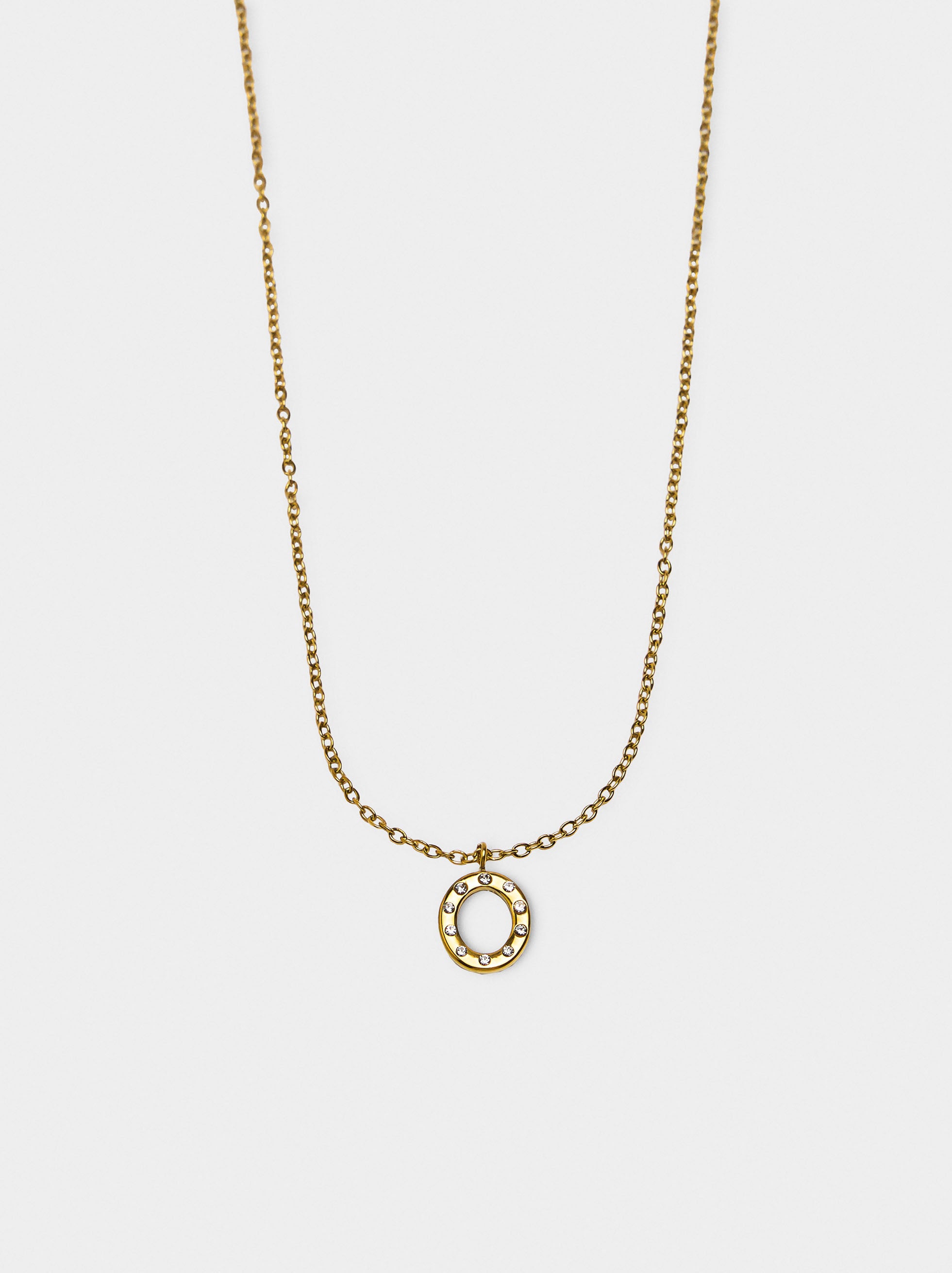 Collar De Eslabones Con Colgante De Acero Inoxidable