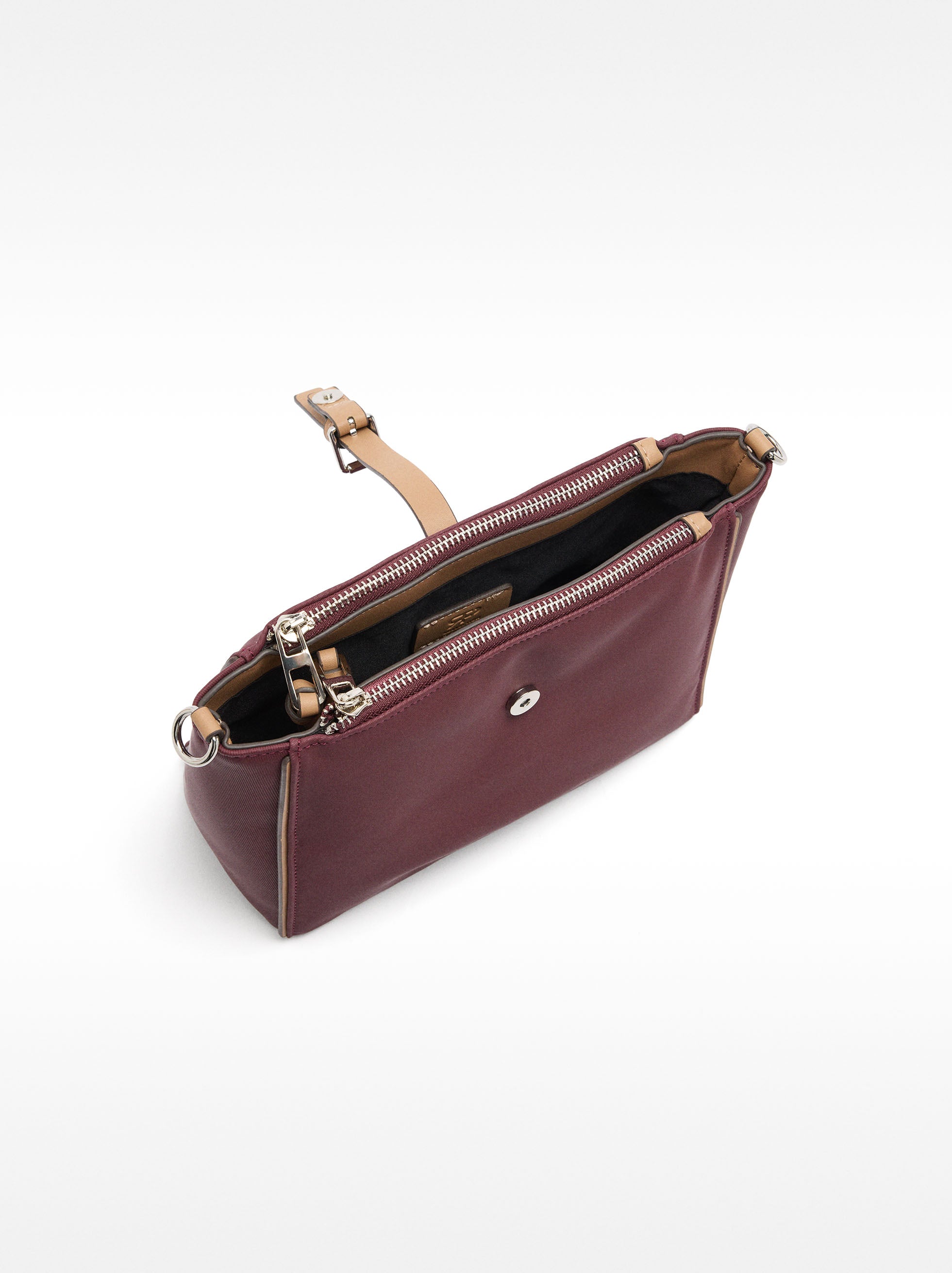 Bolso De Hombro De Efecto Nylon