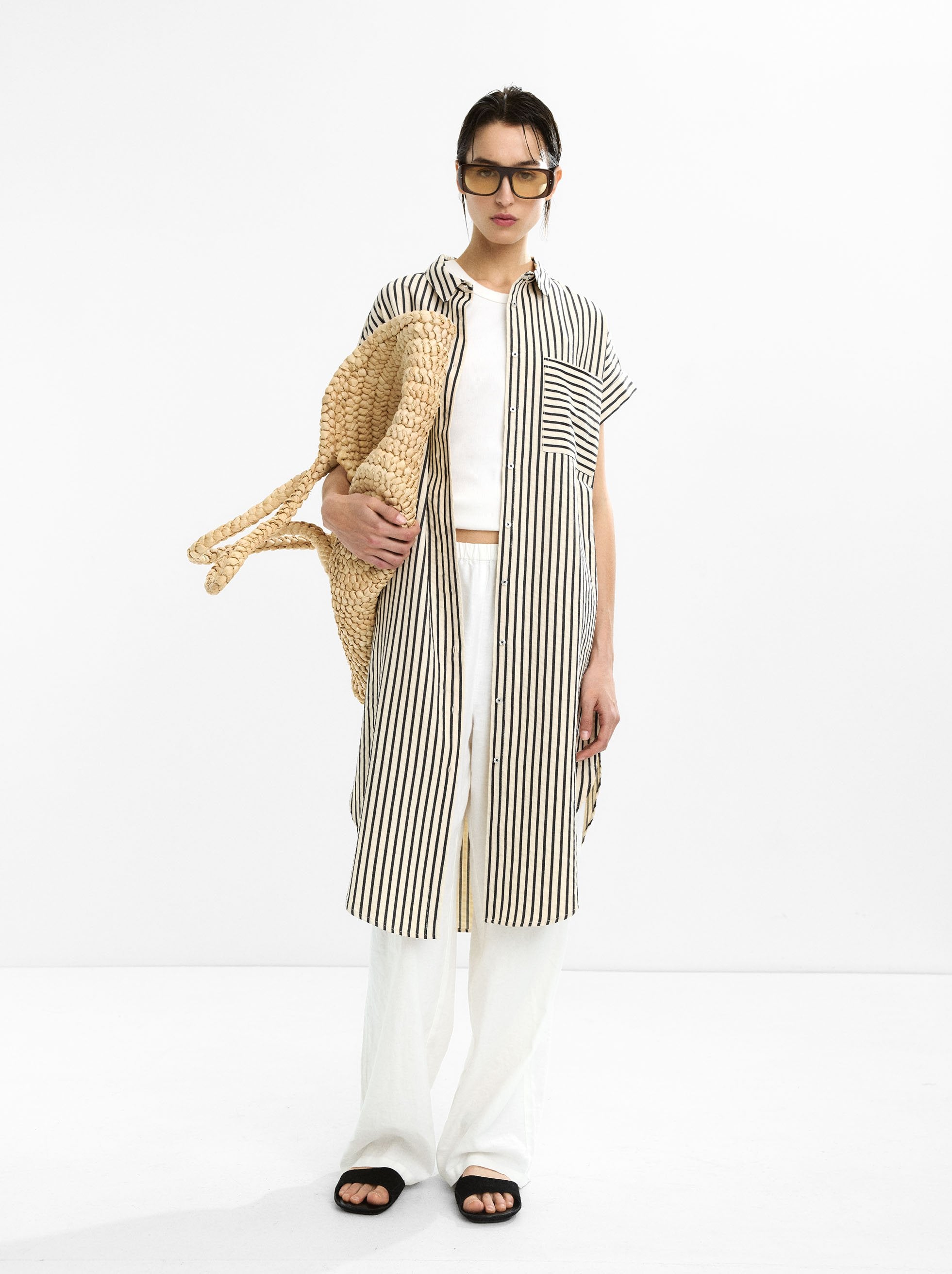 Vestido Camisero A Rayas