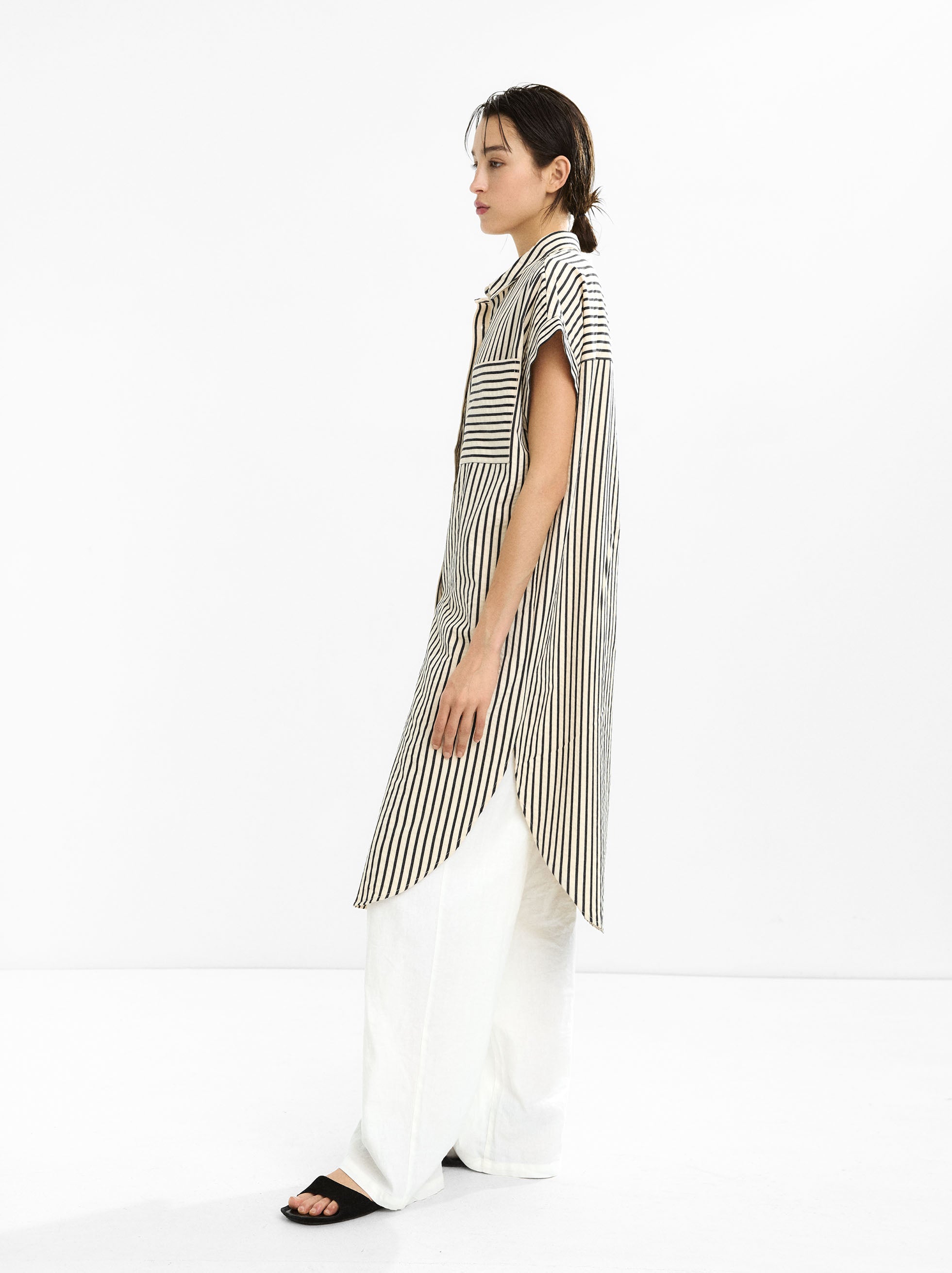 Vestido Camisero A Rayas