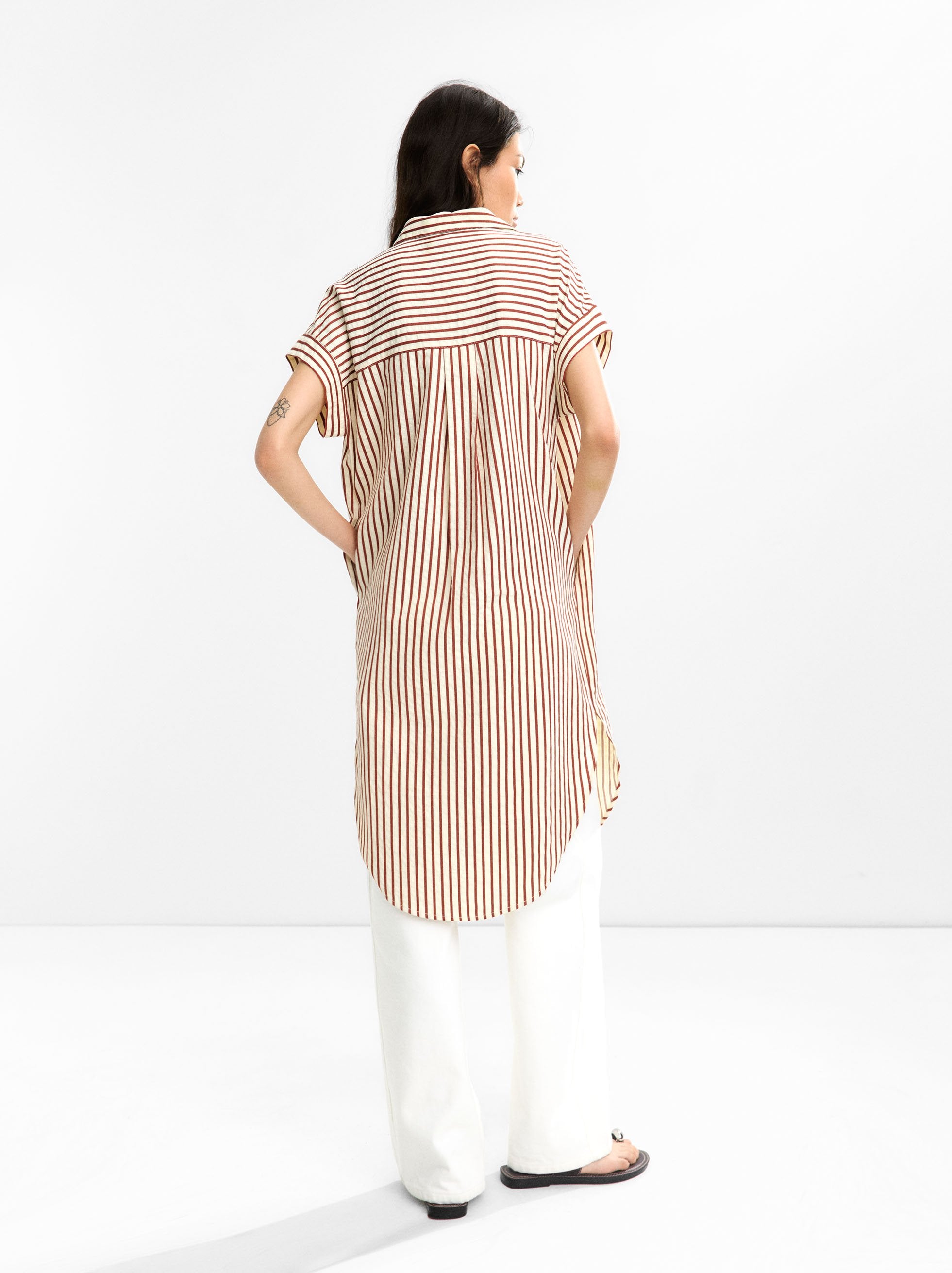 Vestido Camisero A Rayas