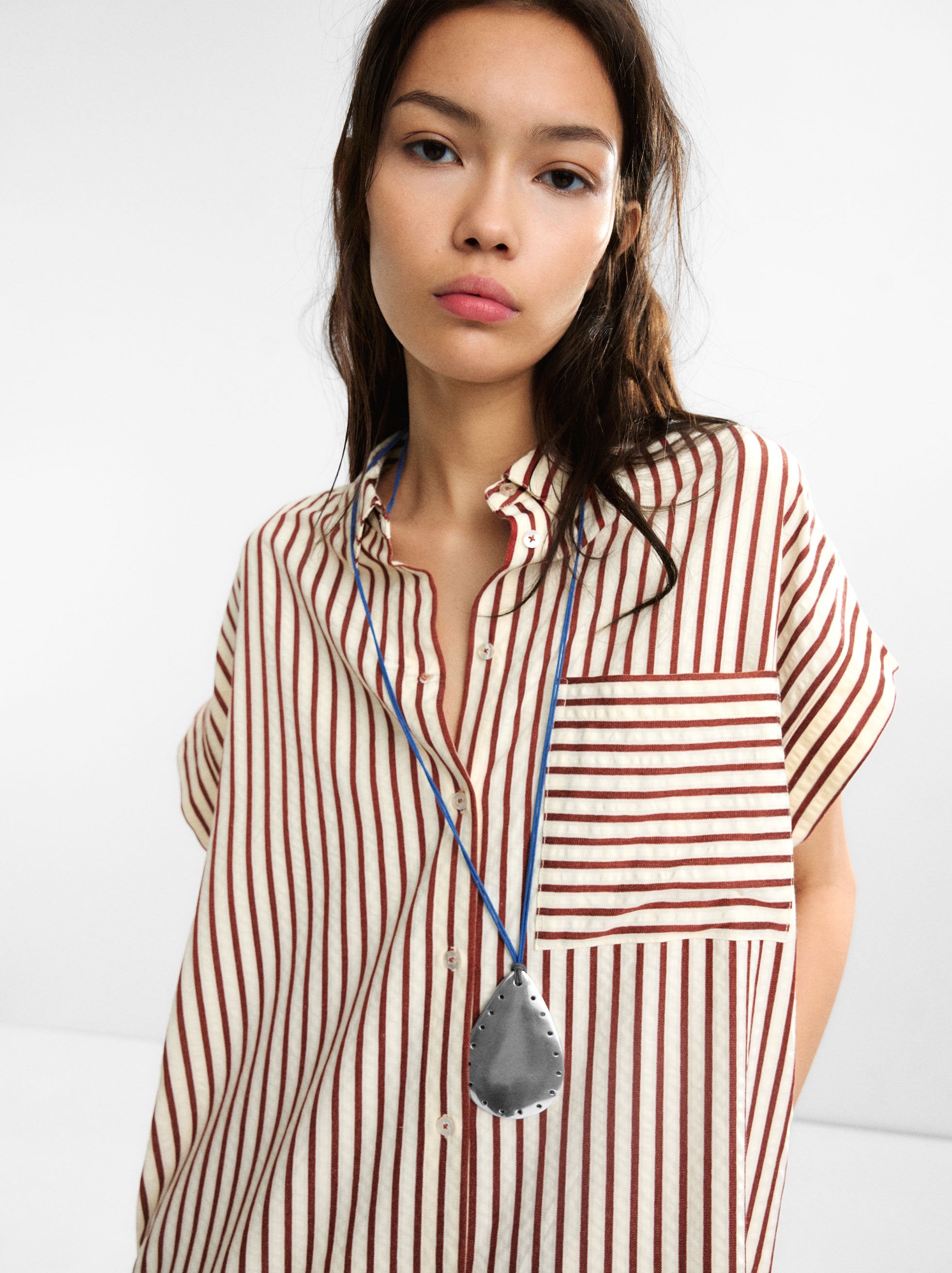 Vestido Camisero A Rayas
