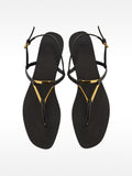 Sandalias Planas Con Tiras Y Detalle Metálico