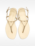 Sandalias Planas Con Tiras Y Detalle Metálico