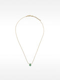 Collar Corto Con Cuarzo Verde – Acero Inoxidable