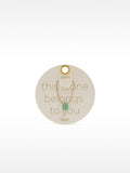 Collar Corto Con Cuarzo Verde – Acero Inoxidable