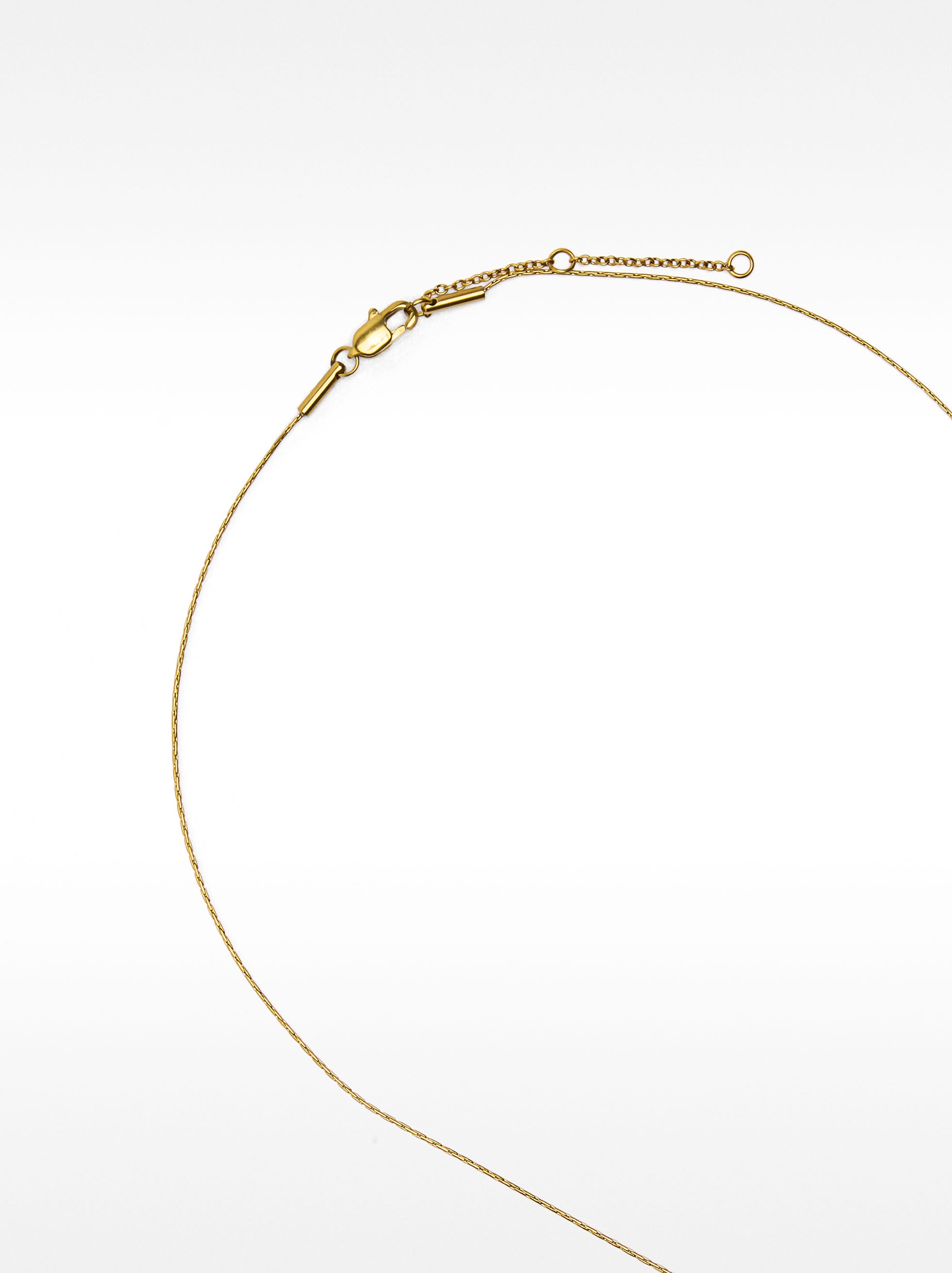 Collar Corto Con Cuarzo Verde – Acero Inoxidable