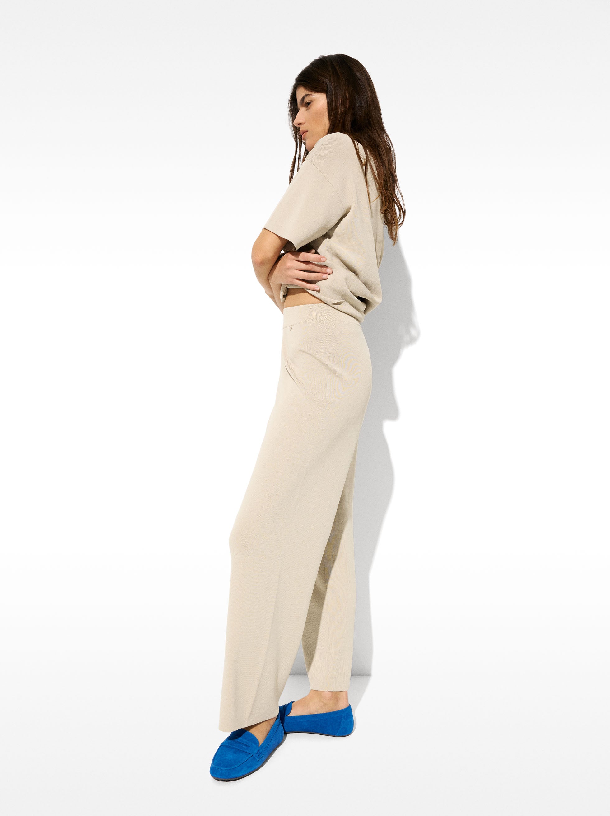 Pantalón De Punto Cintura Elástica