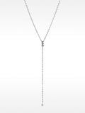 Collar Fino Con Cristales - Acero Inoxidable
