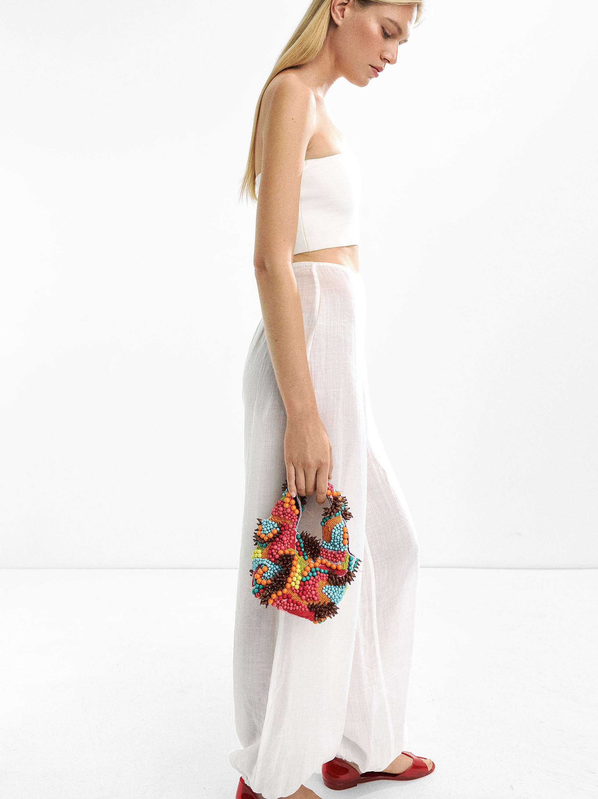 Bolso De Fiesta Con Cuentas Multicolor