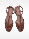 Sandalias Planas Con Tiras Entrelazadas