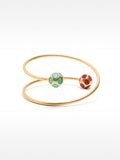 Pulsera Espiral Esferas Y Piedras