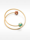 Pulsera Espiral Esferas Y Piedras
