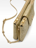 Bolso Bandolera Doble De Efecto Rafia