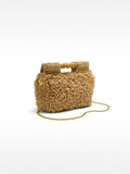 Bolso De Mano Con Efecto Rafia Y Bambú