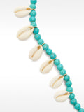 Collar Con Granos De Piedra Y Conchas