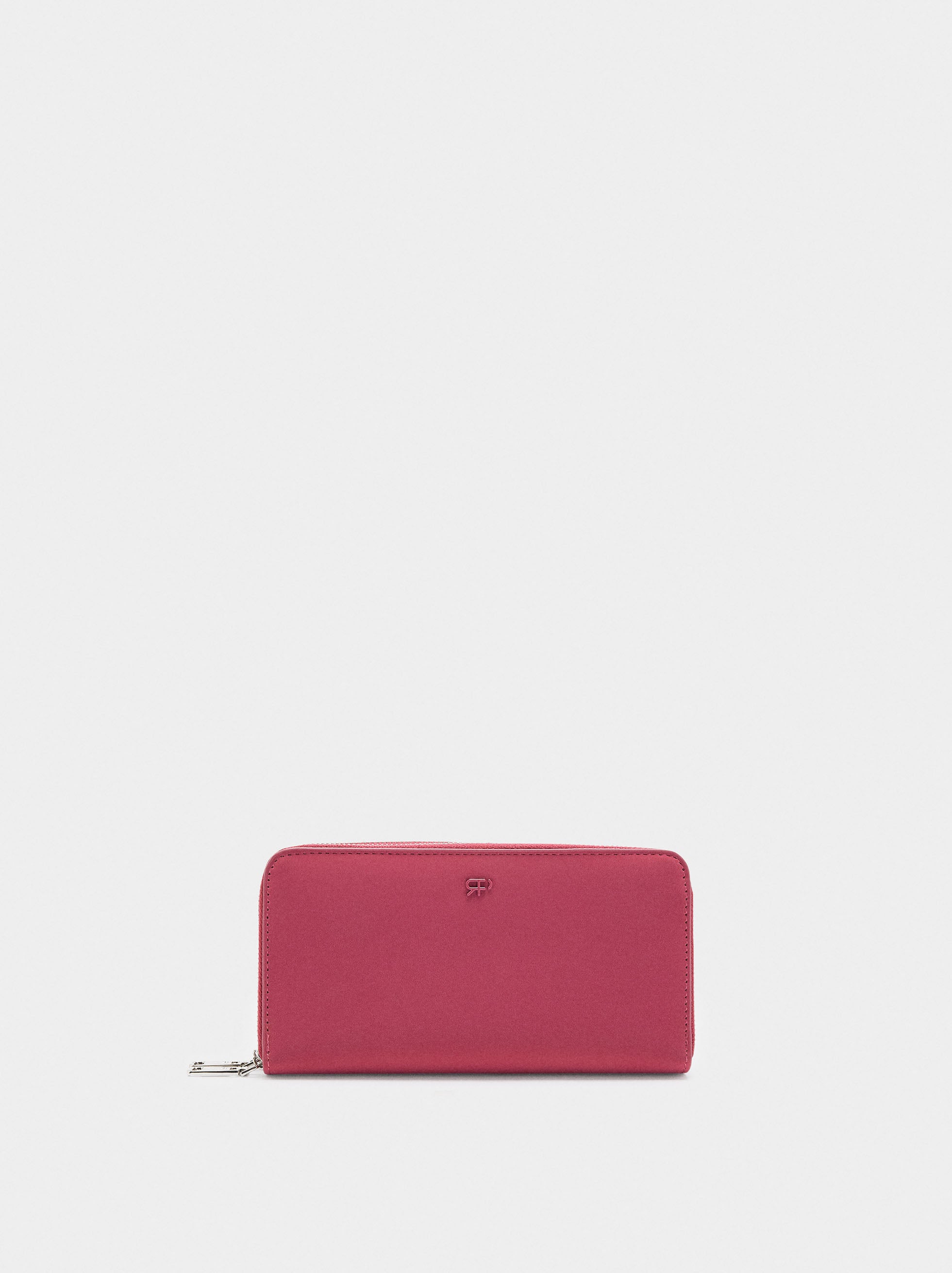 Cartera De Textura Suave Con Cremallera