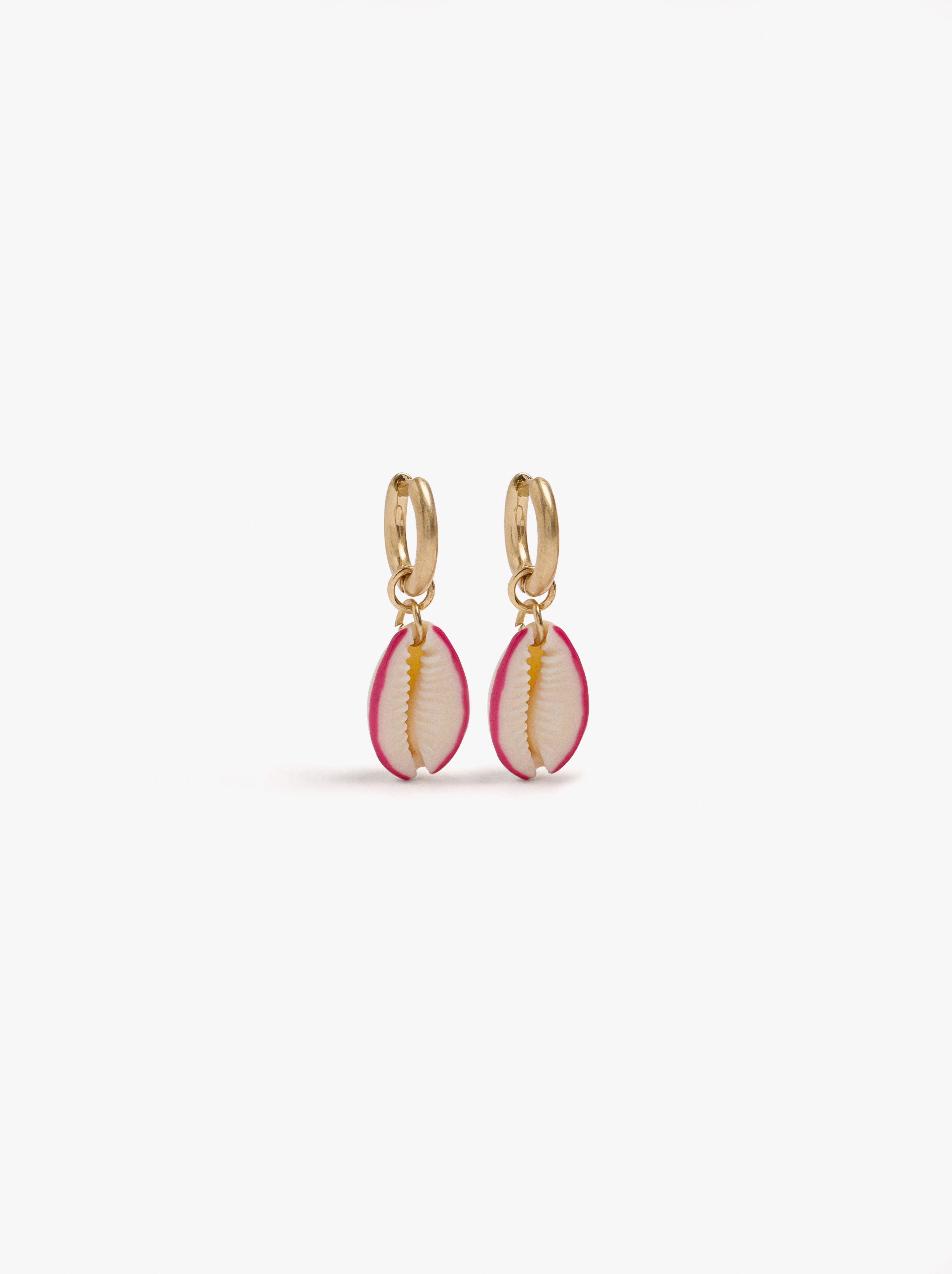 Aros Con Conchas Esmaltadas