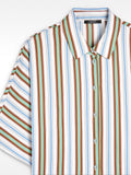 Camisa De Rayas Con Manga Corta