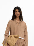 Blusa Con Bolsillo De 100% Algodón