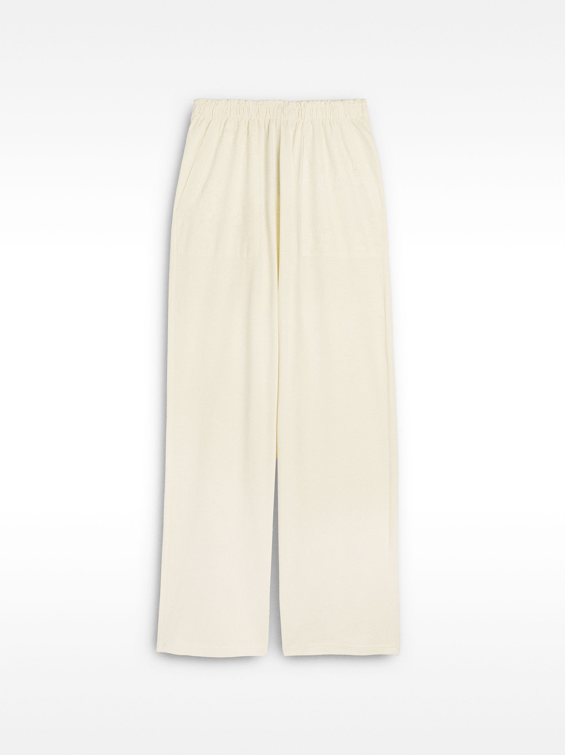 Pantalón 100 % Algodón Con Bordado