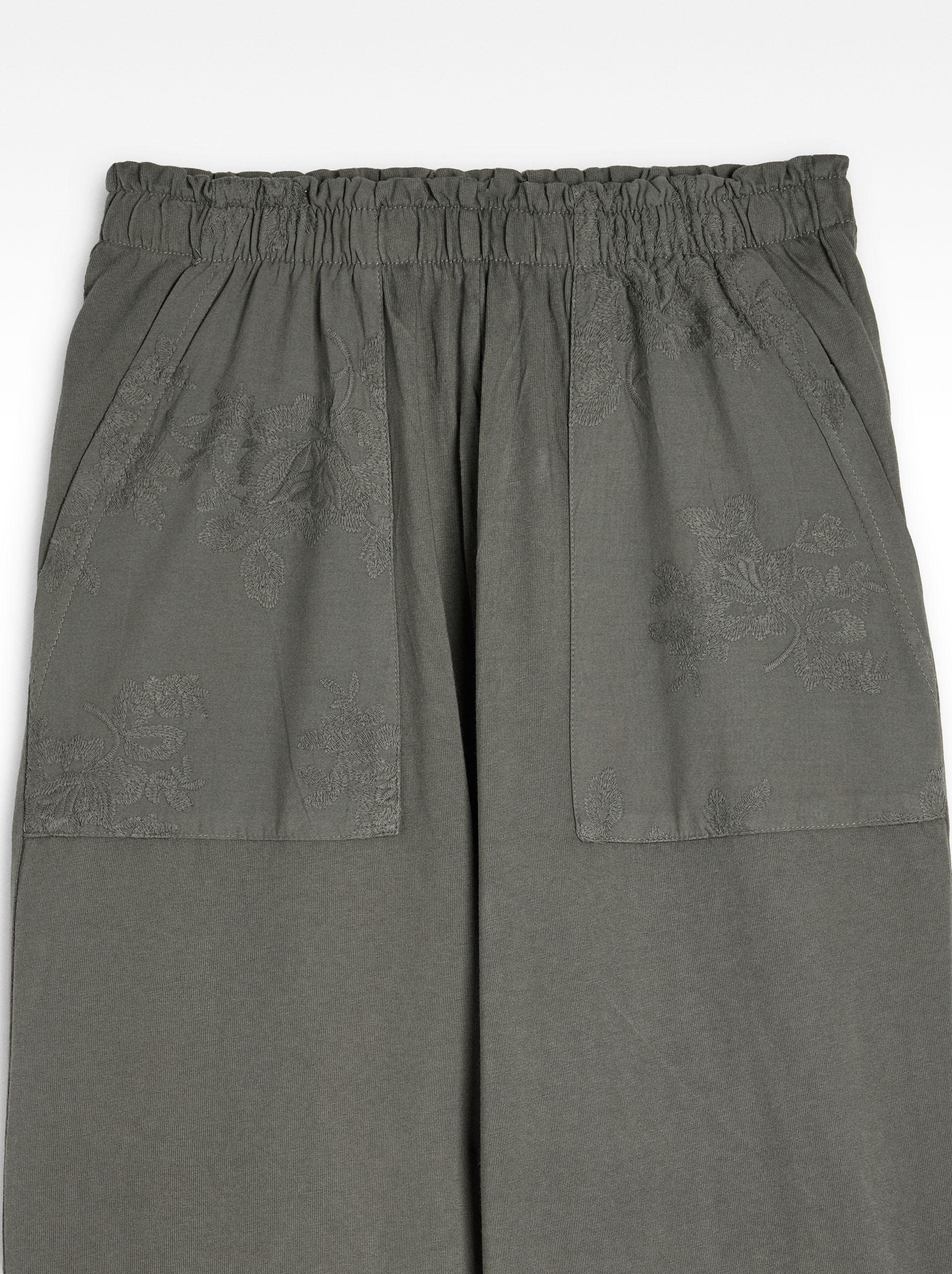Pantalón 100 % Algodón Con Bordado