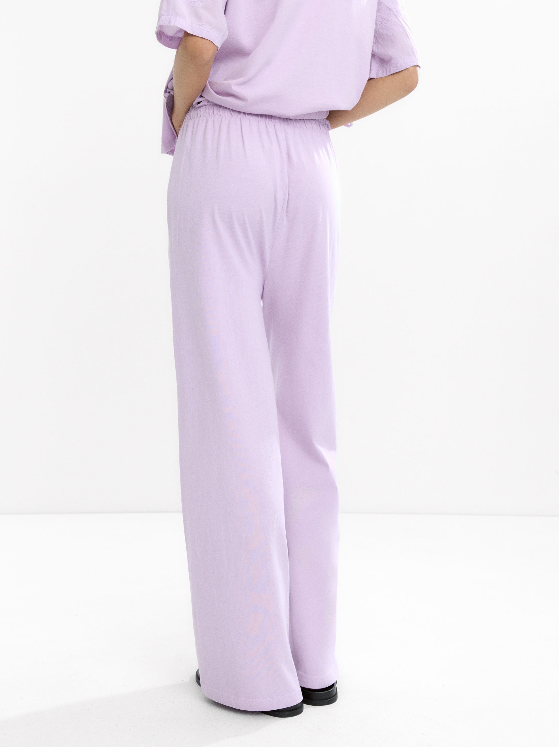 Pantalón 100 % Algodón Con Bordado
