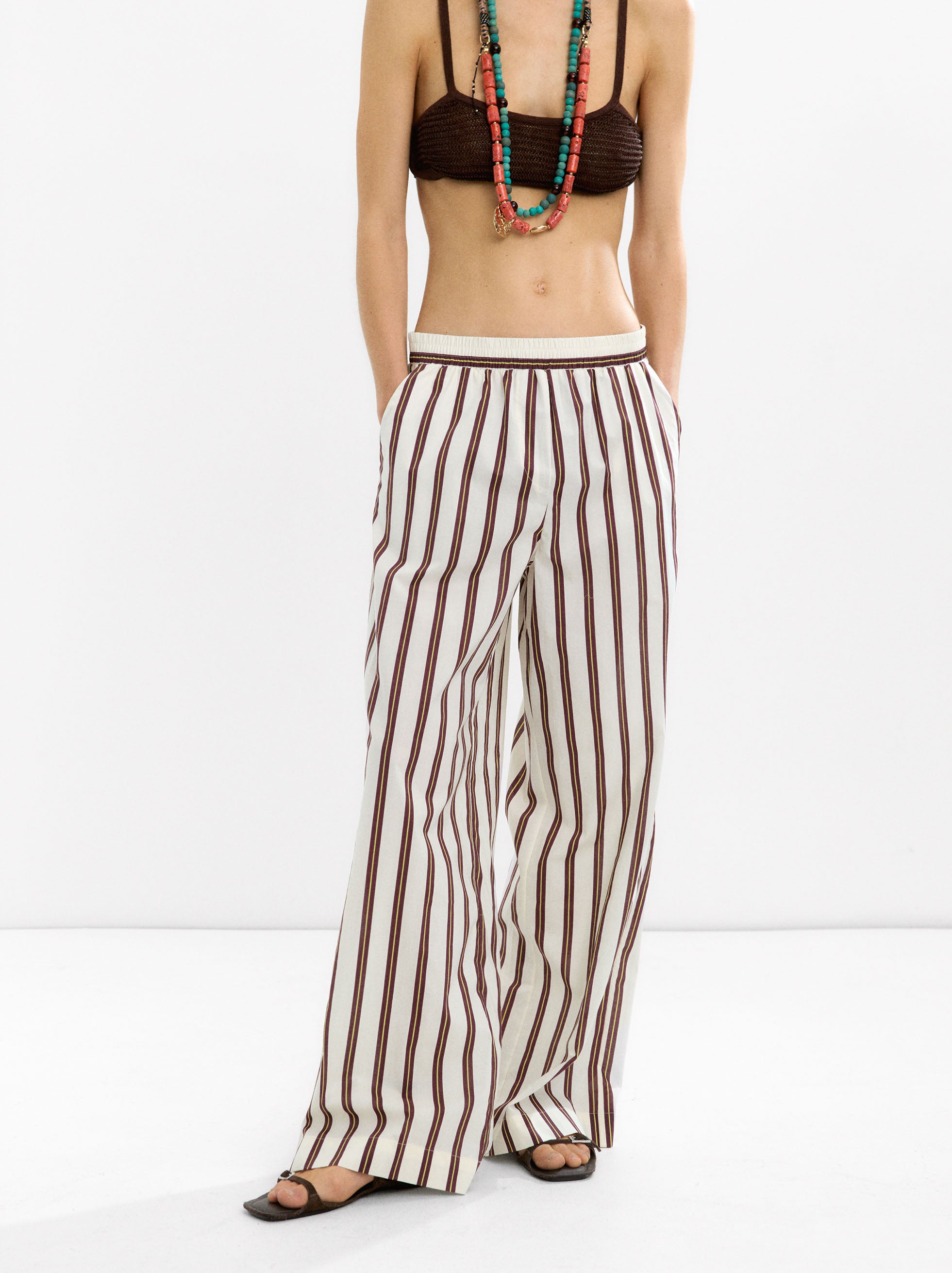 Pantalón De Rayas 100 % Algodón