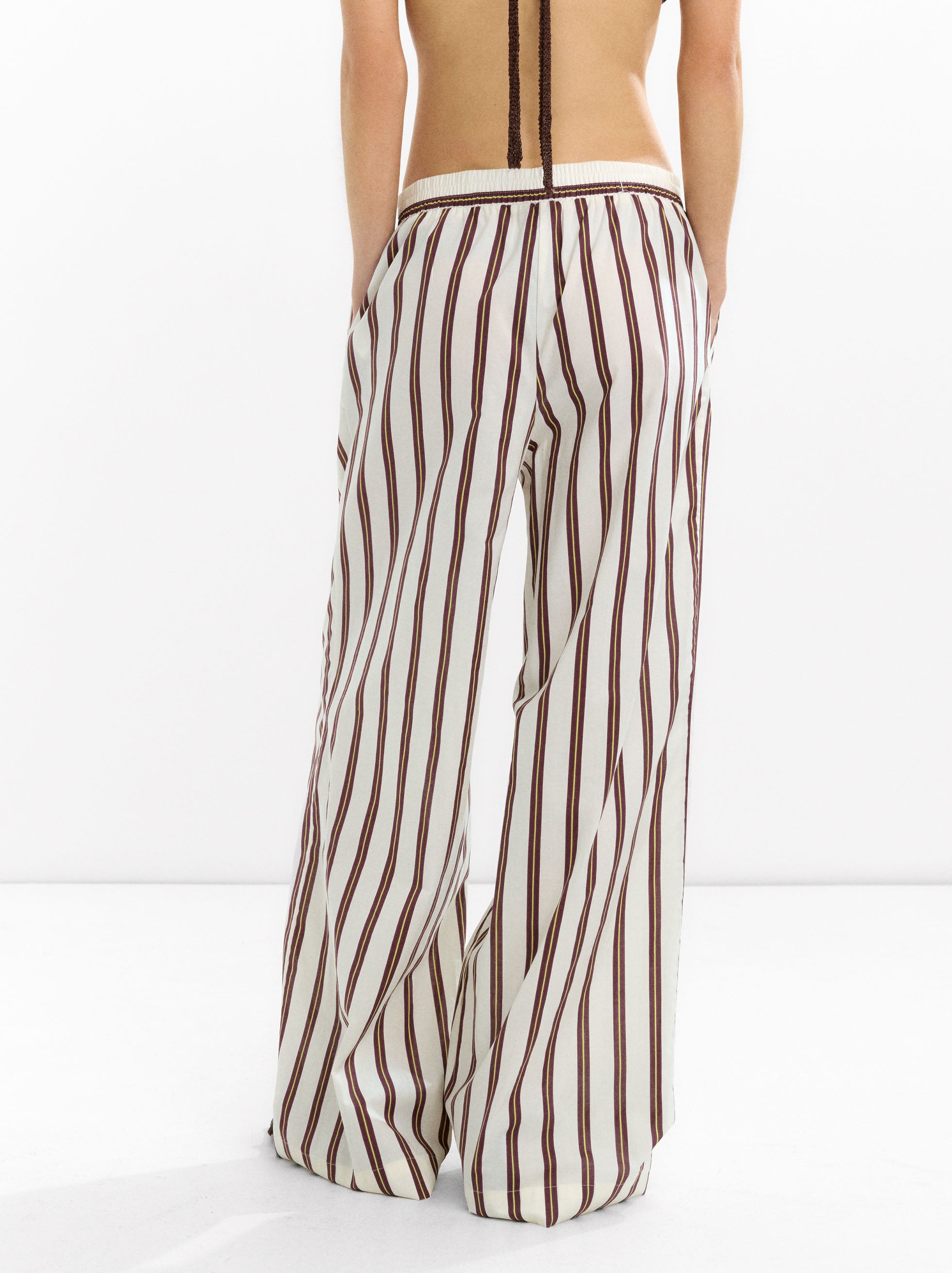 Pantalón De Rayas 100 % Algodón