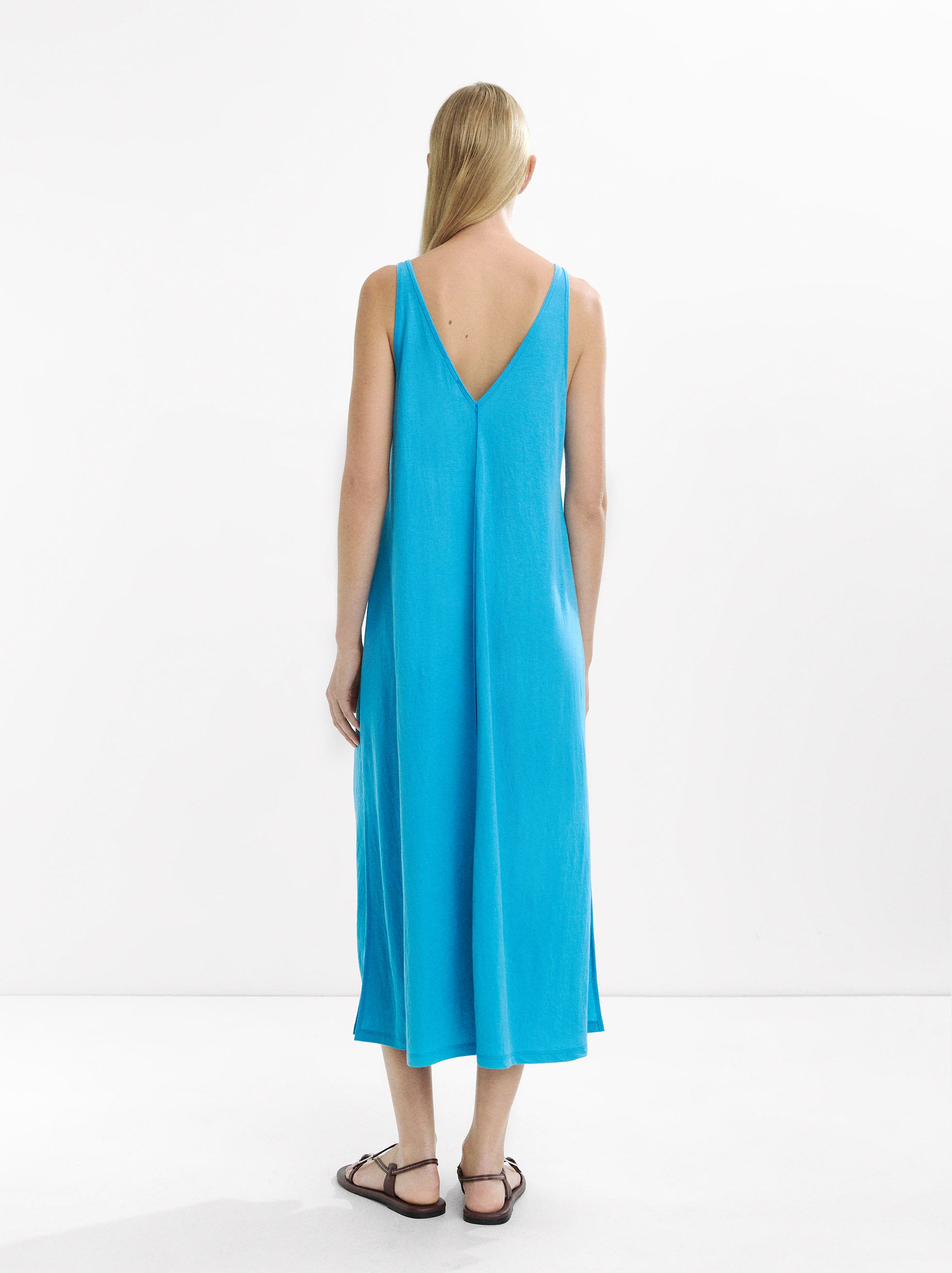 Vestido Midi Con Tirantes