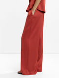 Pantalón Satinado Con Cintura Elástica