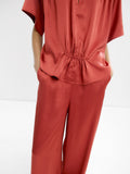 Pantalón Satinado Con Cintura Elástica