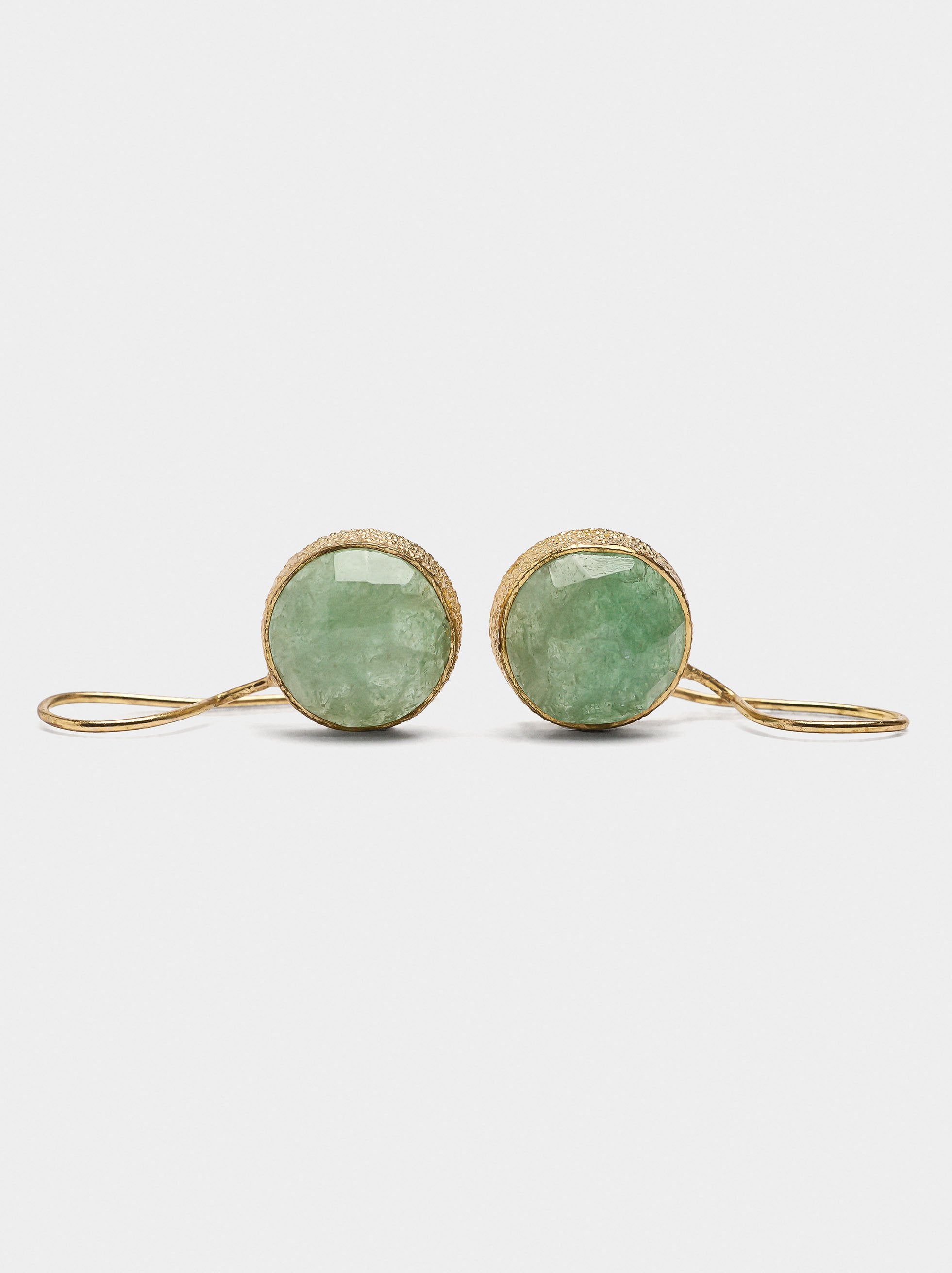 Pendientes Redondos De Piedra