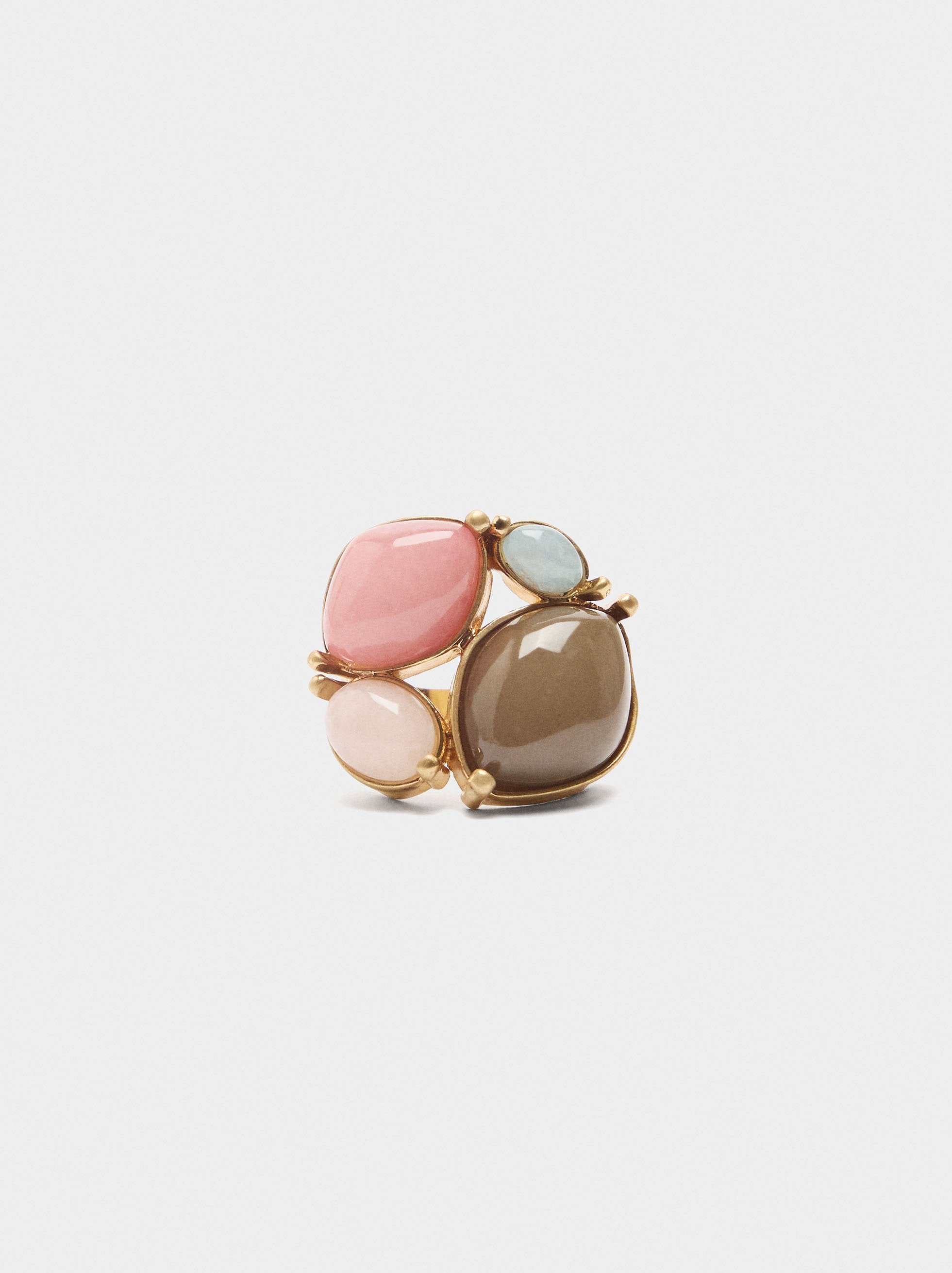 Anillo Con Piedras Multicolor
