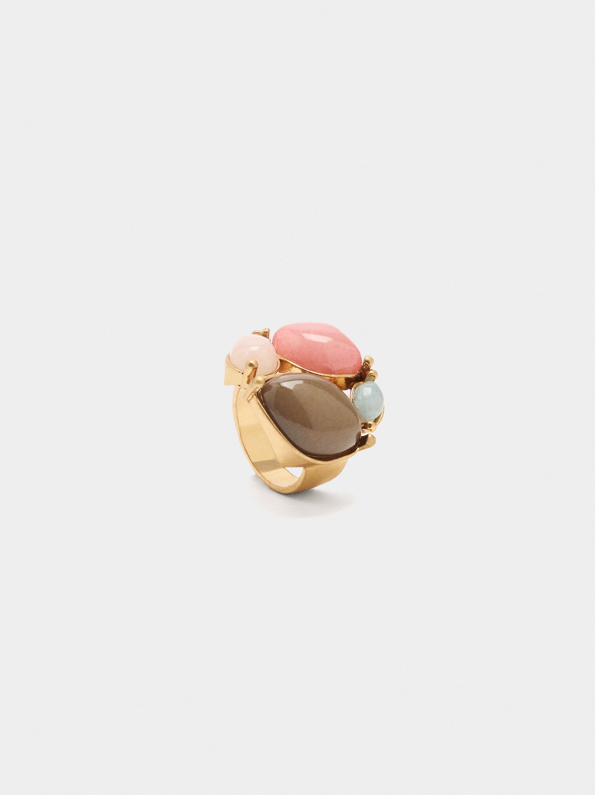 Anillo Con Piedras Multicolor