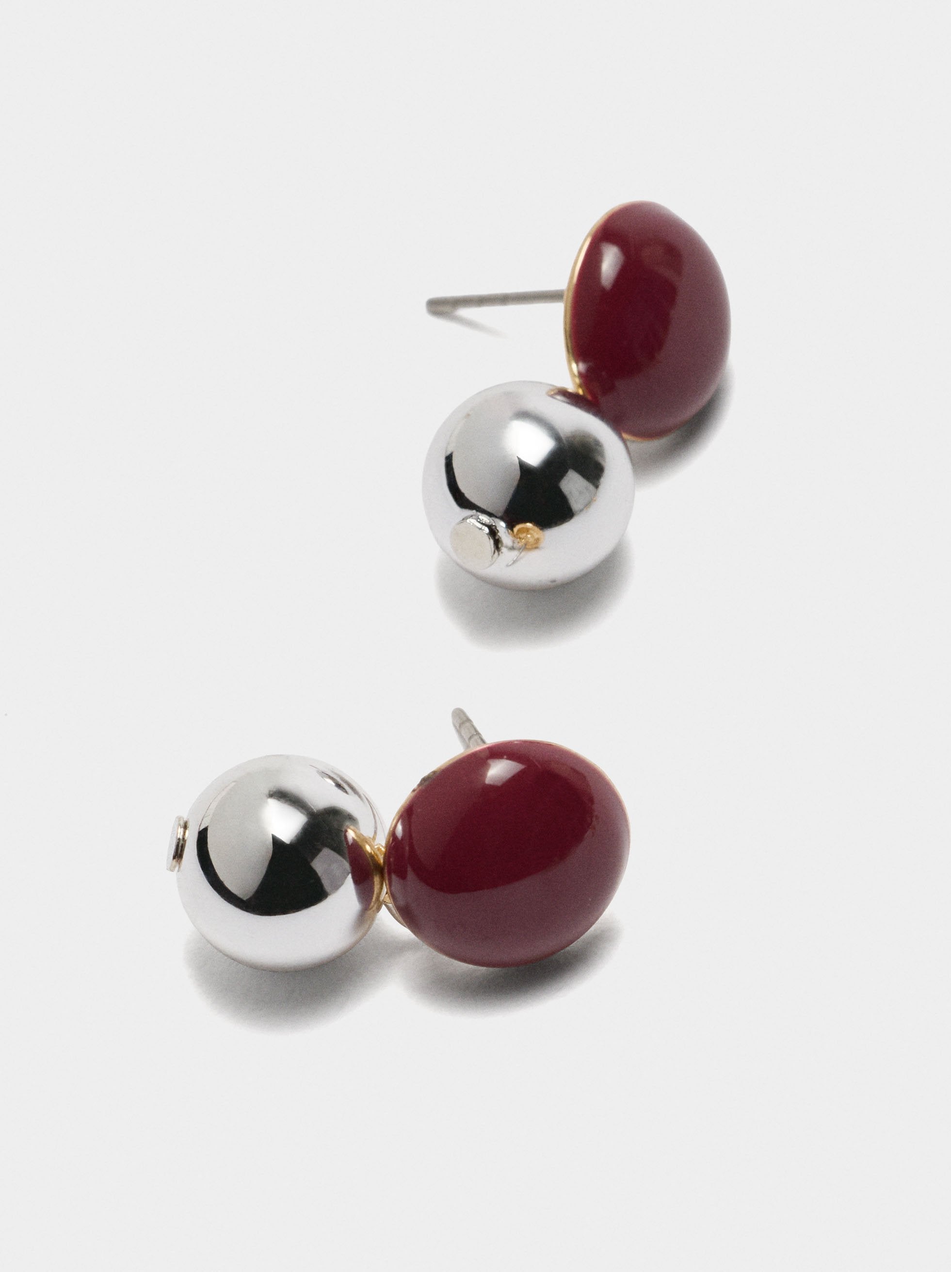 Pendientes Esmaltados Con Esferas
