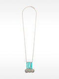 Collar Largo Colgante Con Piedras Y Medallas