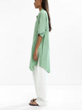 Vestido Camisero Con Bolsillo