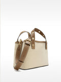 Bolso Tote En Tejido Con Colgante