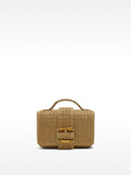 Bolso De Mano Con Efecto Rafia Y Solapa