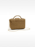 Bolso De Mano Con Efecto Rafia Y Solapa