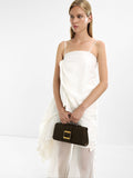 Bolso De Fiesta Con Efecto Rafia Y Hebilla