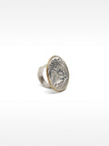 Anillo Con Medalla Y Efecto Envejecido
