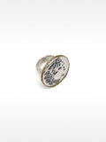 Anillo Con Medalla Y Efecto Envejecido