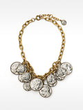 Collar De Cadena Con Medallas Y Efecto Envejecido