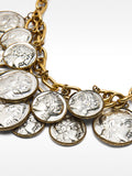 Collar De Cadena Con Medallas Y Efecto Envejecido