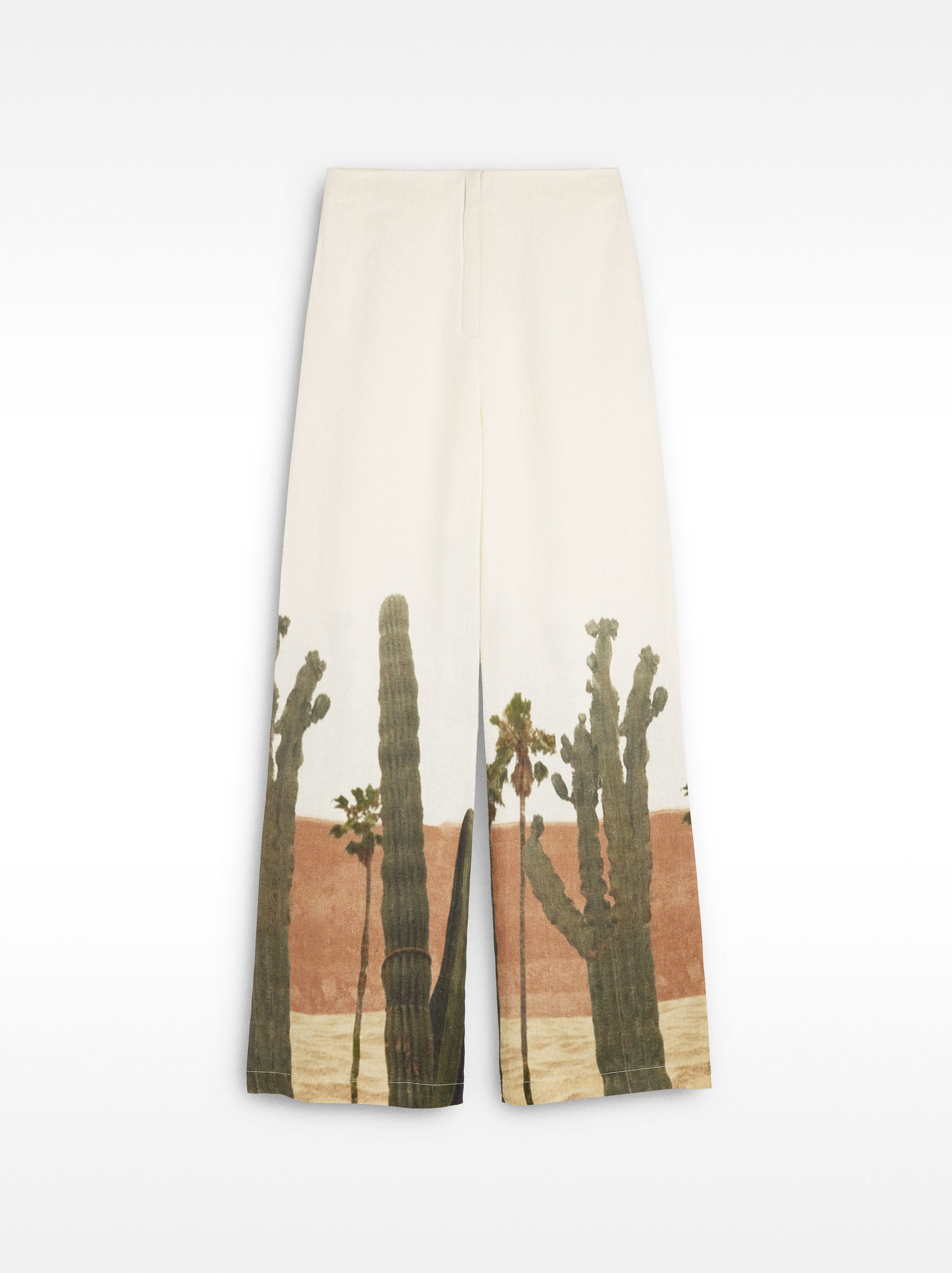 Pantalón Estampado 100 % Lino